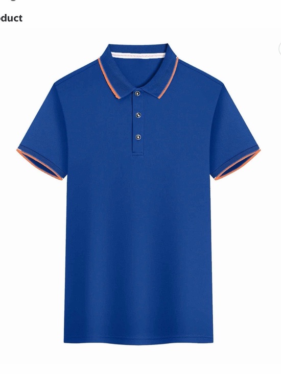 Tops - Classic Royal Blue Polo Shirt with Contrast Trim